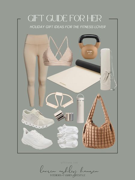 A holiday gift guide for the fitness lover! Whether for a daughter, sister, friend, wife, or mother all of these gifts are perfect for the one who loves to go to the gym or wants to work out at home! Love the neutrals too! 

#LTKHoliday #LTKfitness #LTKGiftGuide