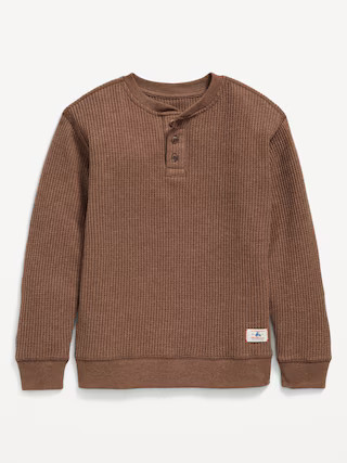 Long-Sleeve Henley Thermal-Knit T-Shirt for Boys | Old Navy (US)