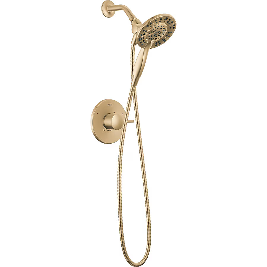 Delta Albion Champagne Bronze 1-handle 6.0-in Round Shower Faucet (Multi-function) | Lowe's