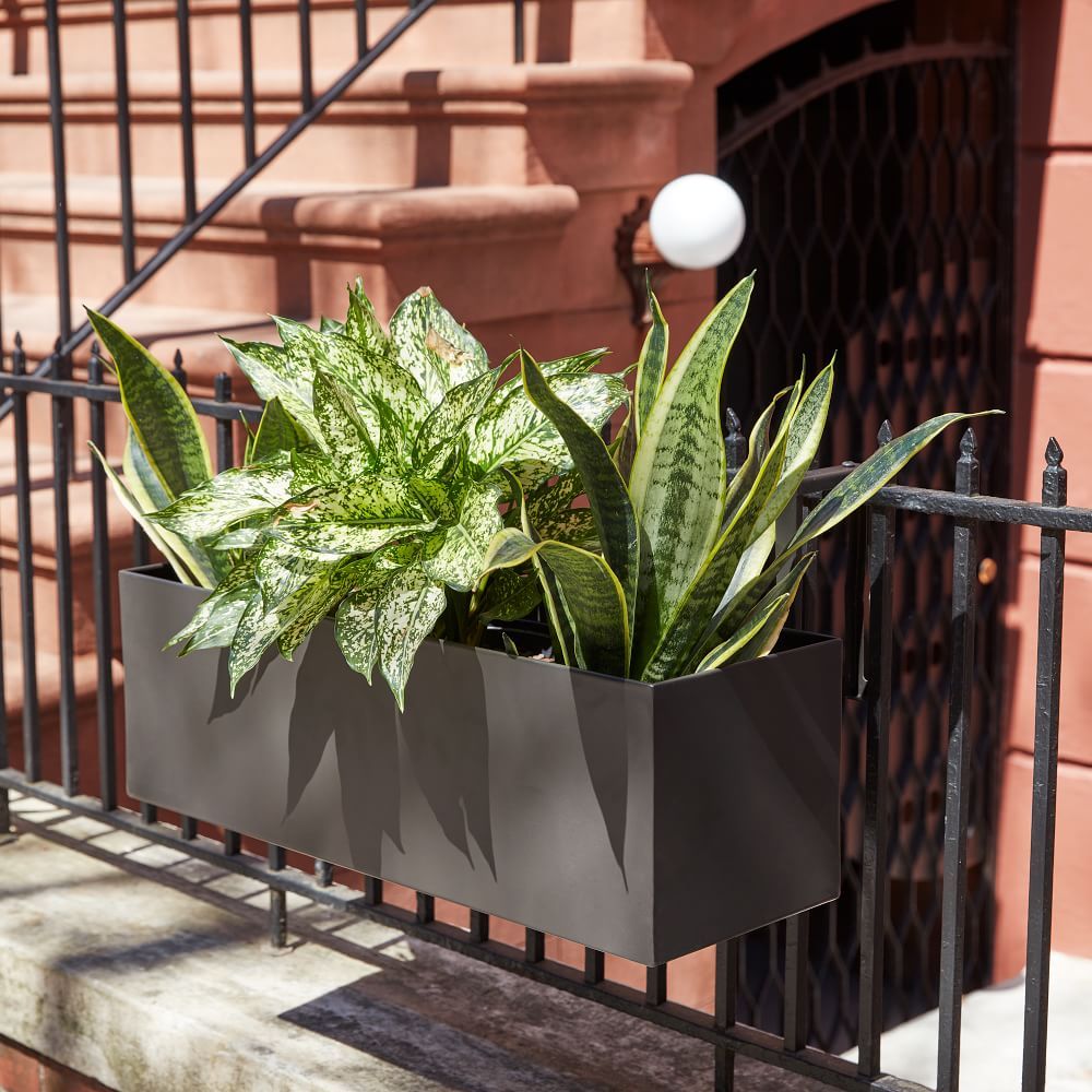 Streamline Metal Railing Planter | West Elm (US)