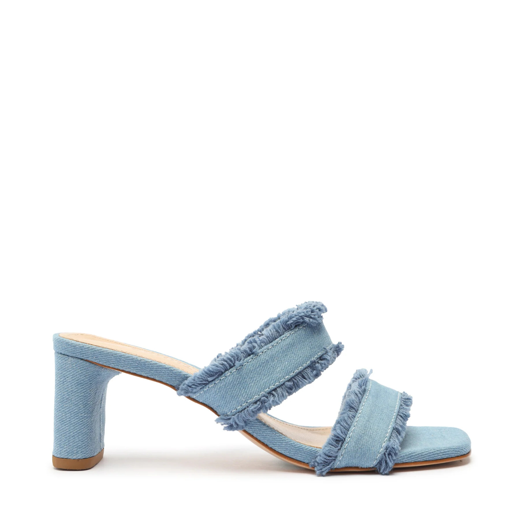 Amely Mid Block Denim Sandal | Schutz (US)