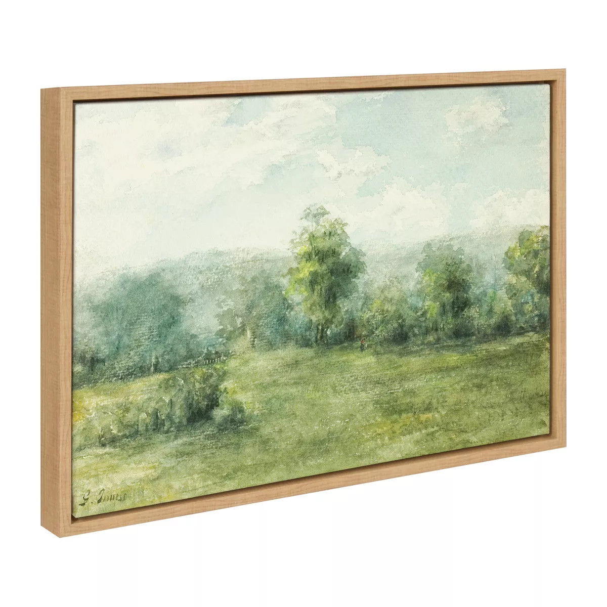 18" x 24" Sylvie Landscape Framed Canvas by The Art Institute of Chicago Natural - Kate & Laurel ... | Target