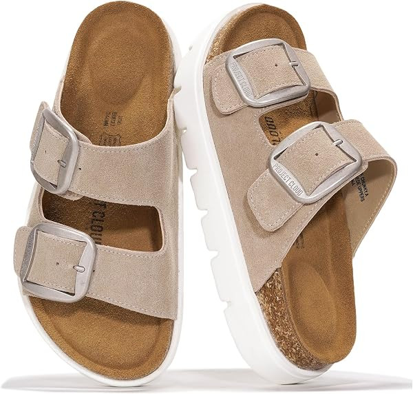 Project Cloud 100% Genuine Leather Platform Sandals Women (Greecechunky)     Wedge Chunky Sandals... | Amazon (US)