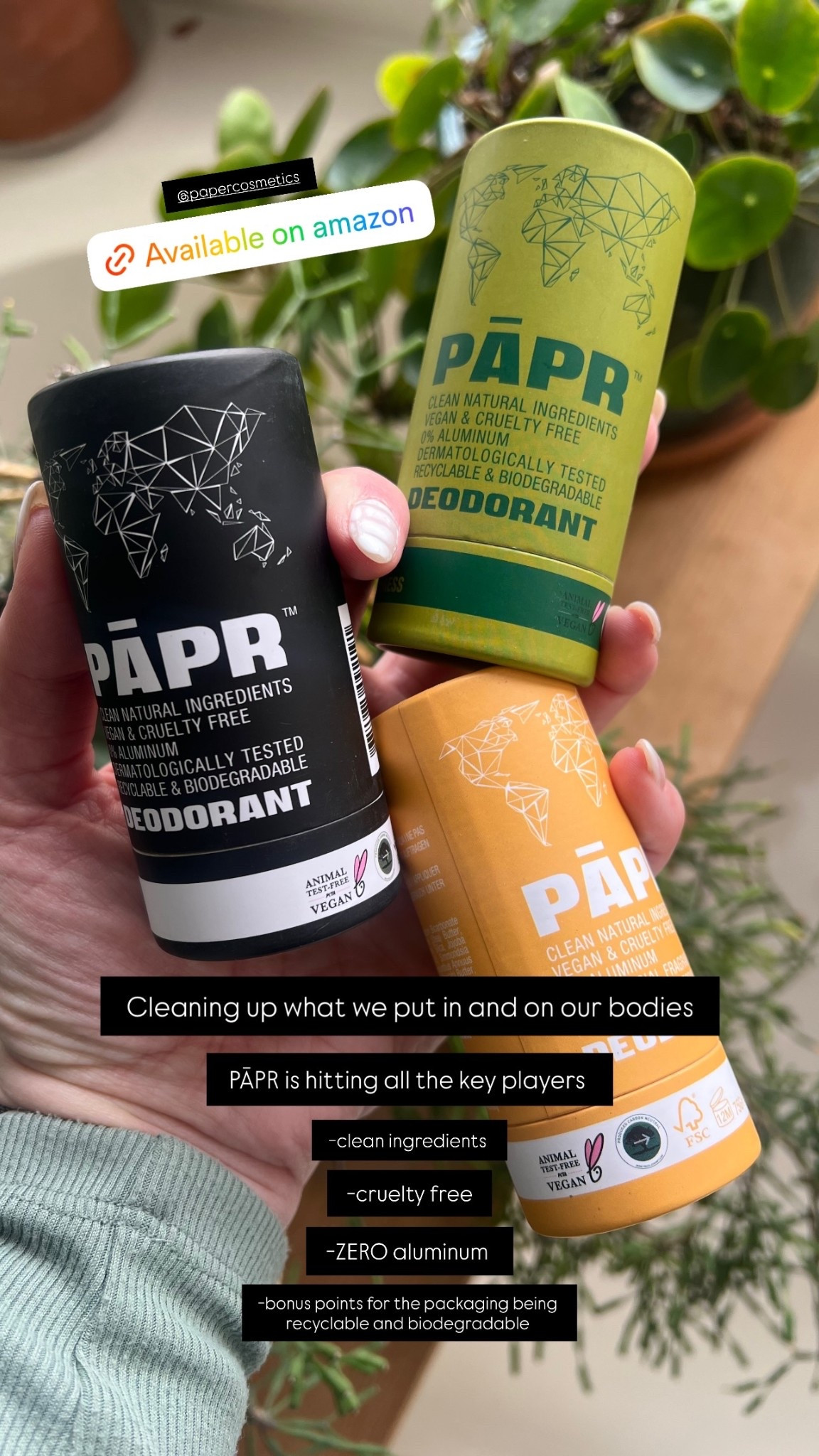 Cleaning up what we put in and on our bodies PĀPR is hitting all the key players -clean ingredients -cruelty free -ZERO aluminum -bonus points for the packaging being recyclable and biodegradable  @papercosmetics

#LTKdayinmylife #LTKmomlife #LTKSpringSale