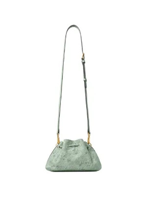 Jimmy Choo Small Cinch perforated-detail Shoulder Bag | Green | FARFETCH | Farfetch Global