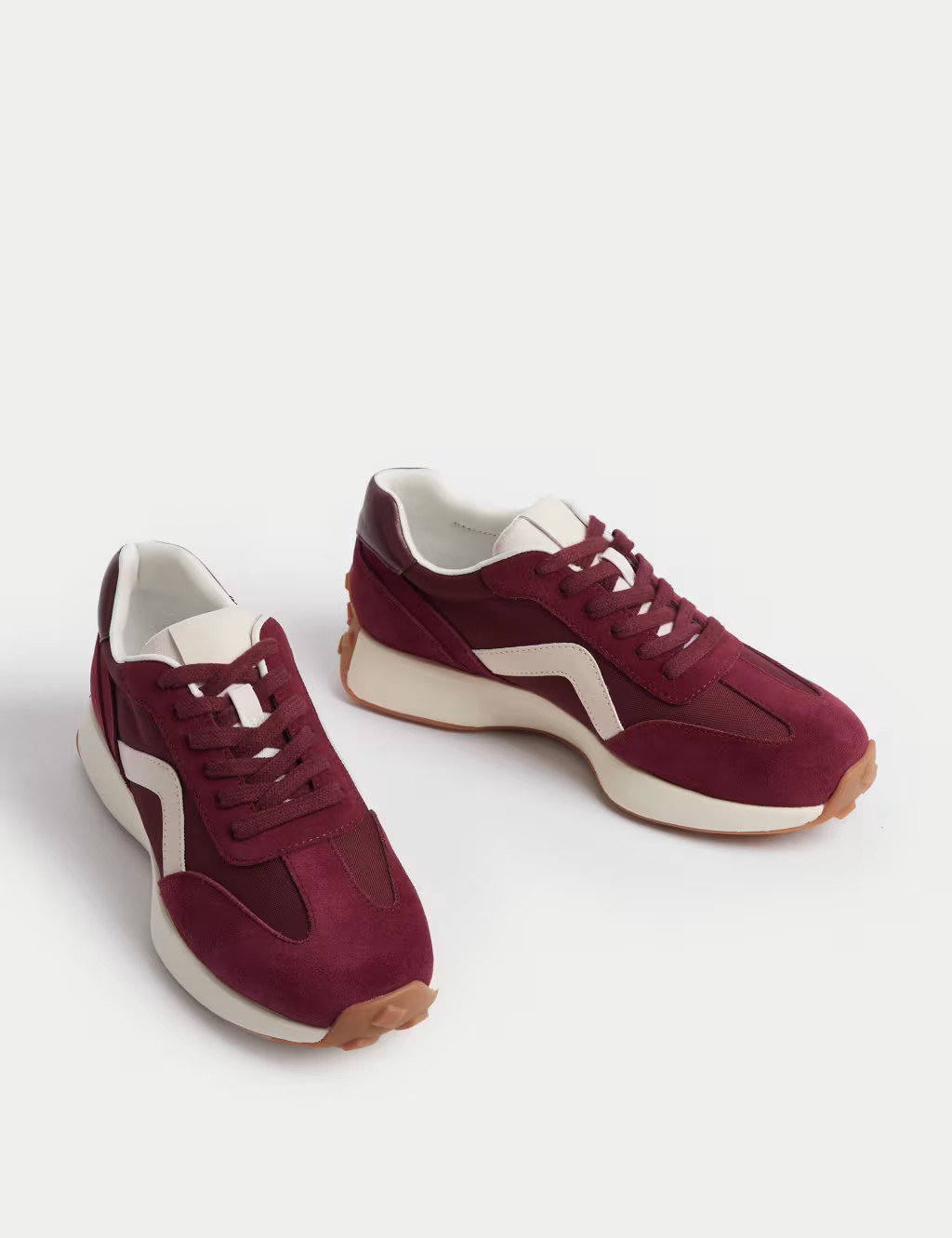 Leather Lace Up Side Detail Trainers | Marks & Spencer (UK)