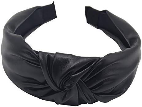 Headbands for Women Knot Headbands,1Pcs PU Wide Headbands Knot Turban Headband Hair Band for Wome... | Amazon (US)