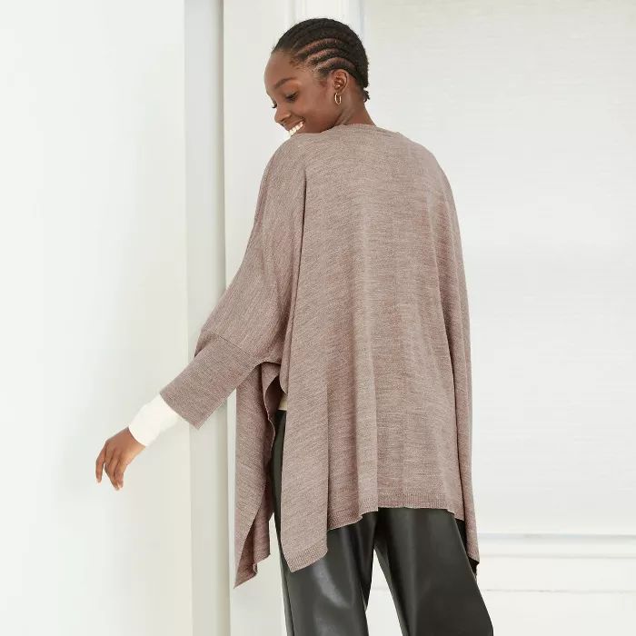 Women's V-Neck Poncho Sweater - A New Day™ | Target