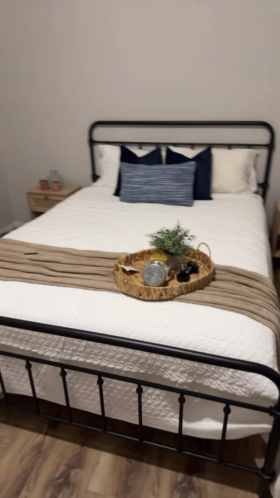 Guest bedroom makeover. This modern farmhouse metal bed frame such good quality for the price. 

#LTKOver40 #LTKSaleAlert #LTKHome