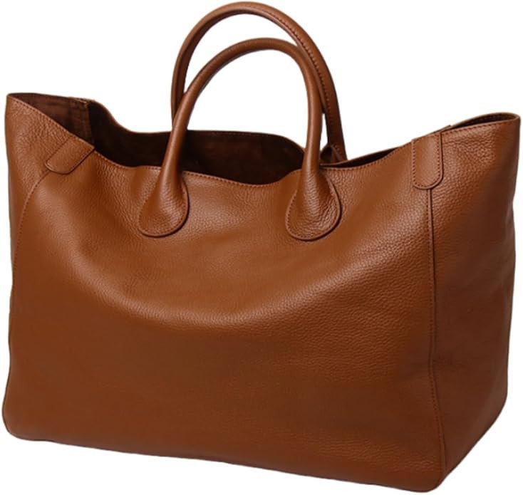 Oversize Tote Bag for Women Genuine Leather Handbags and Purses Cowhide Large Shopper Bag Female ... | Amazon (US)