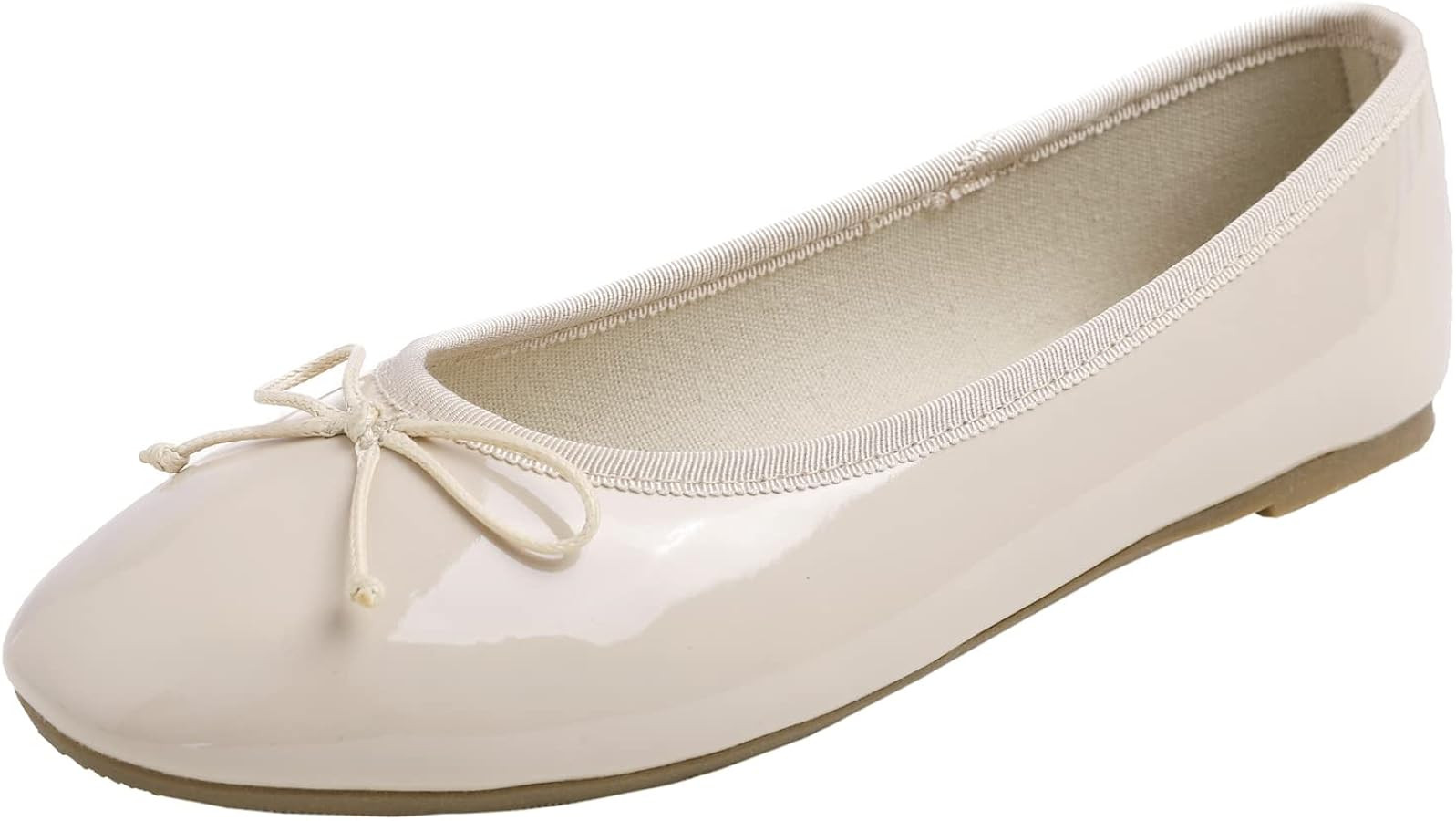 FEVERSOLE Women's Macaroon Colorful Memory Foam Cushion Insock Patent Ballet Flat | Amazon (US)