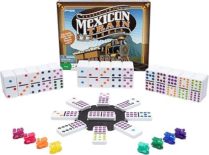 Mexican Train Dominoes - Beautiful Color Dot Double 12 Dominoes Set - Includes Train Markers and ... | Amazon (CA)