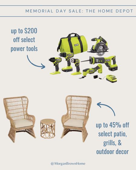 The Home Depot Memorial Day Sale! Power tools and outdoor necessities on sale.

#LTKhome #LTKsalealert