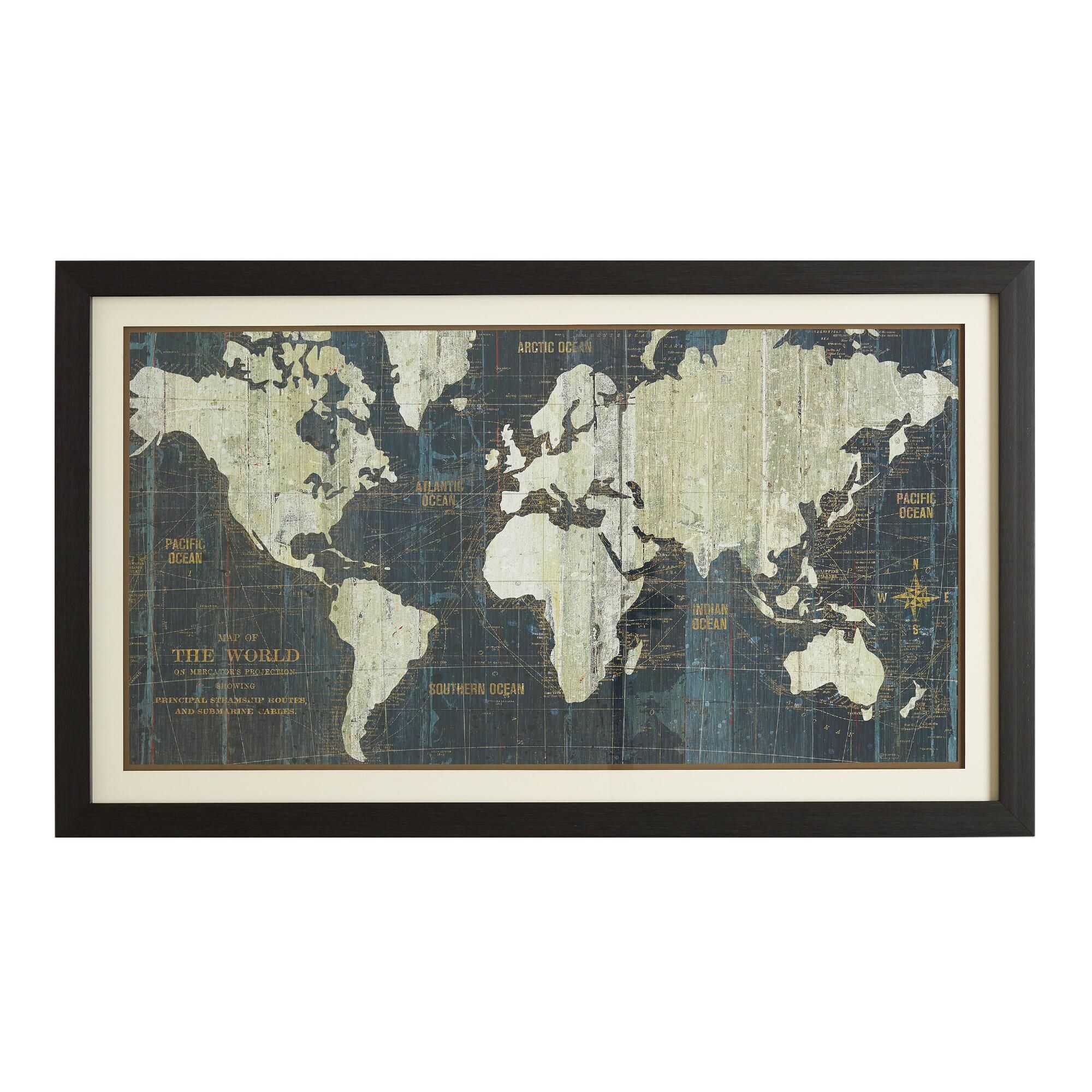 Blue Old World Map - Large by World Market | World Market