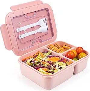 Caperci Premium Bento Box Adult Lunch Box for Older Kids - Leakproof 44 oz 3-Compartment Lunch Co... | Amazon (US)
