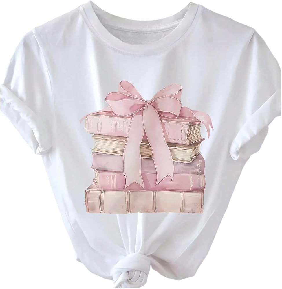 SweatyRocks Women's Graphic Tees Short Sleeve Summer Tops Funny Crew Neck Casual Cute T Shirts | Amazon (US)