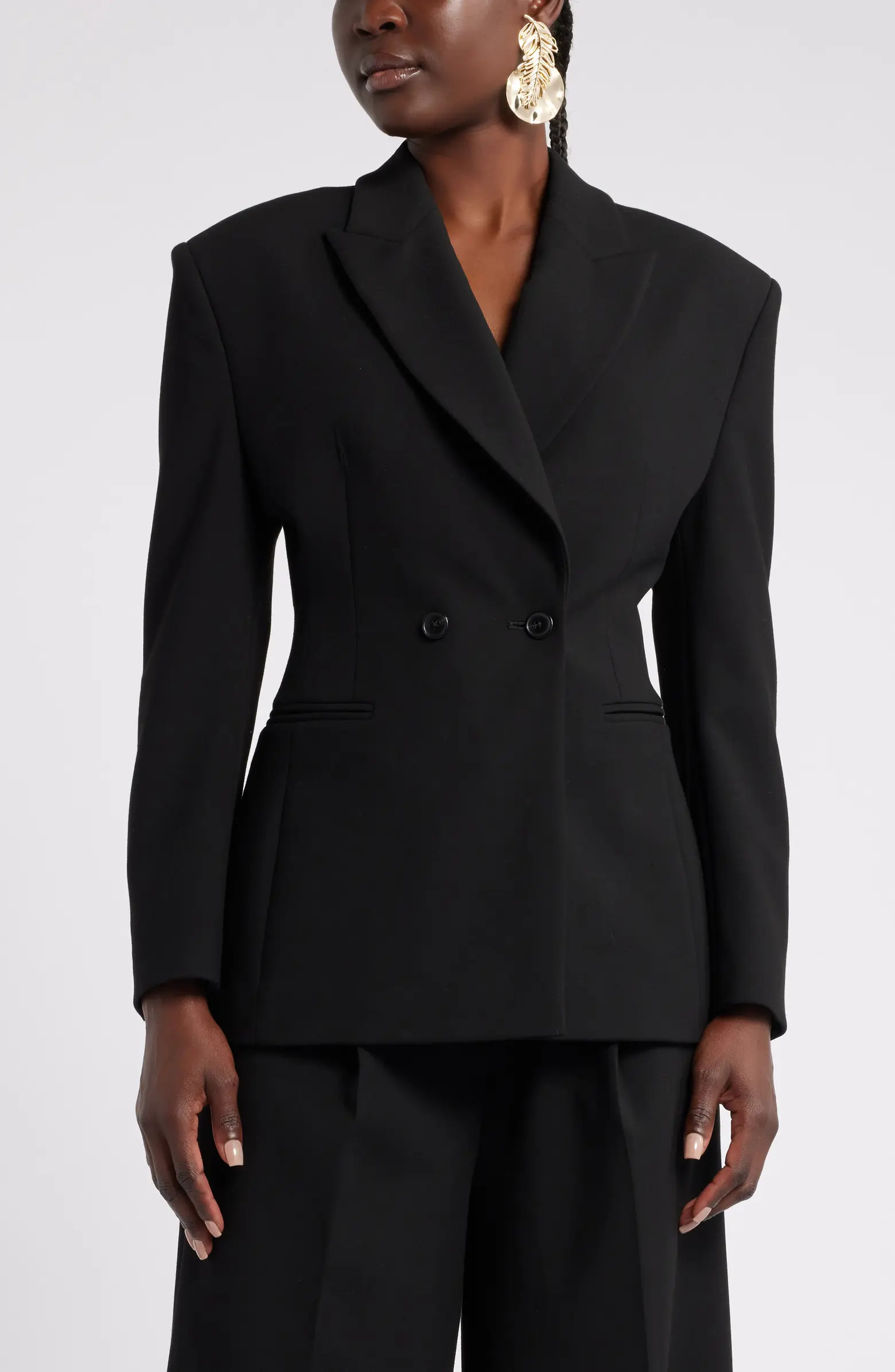 Megan Renee Structured Double Breasted Blazer | Nordstrom