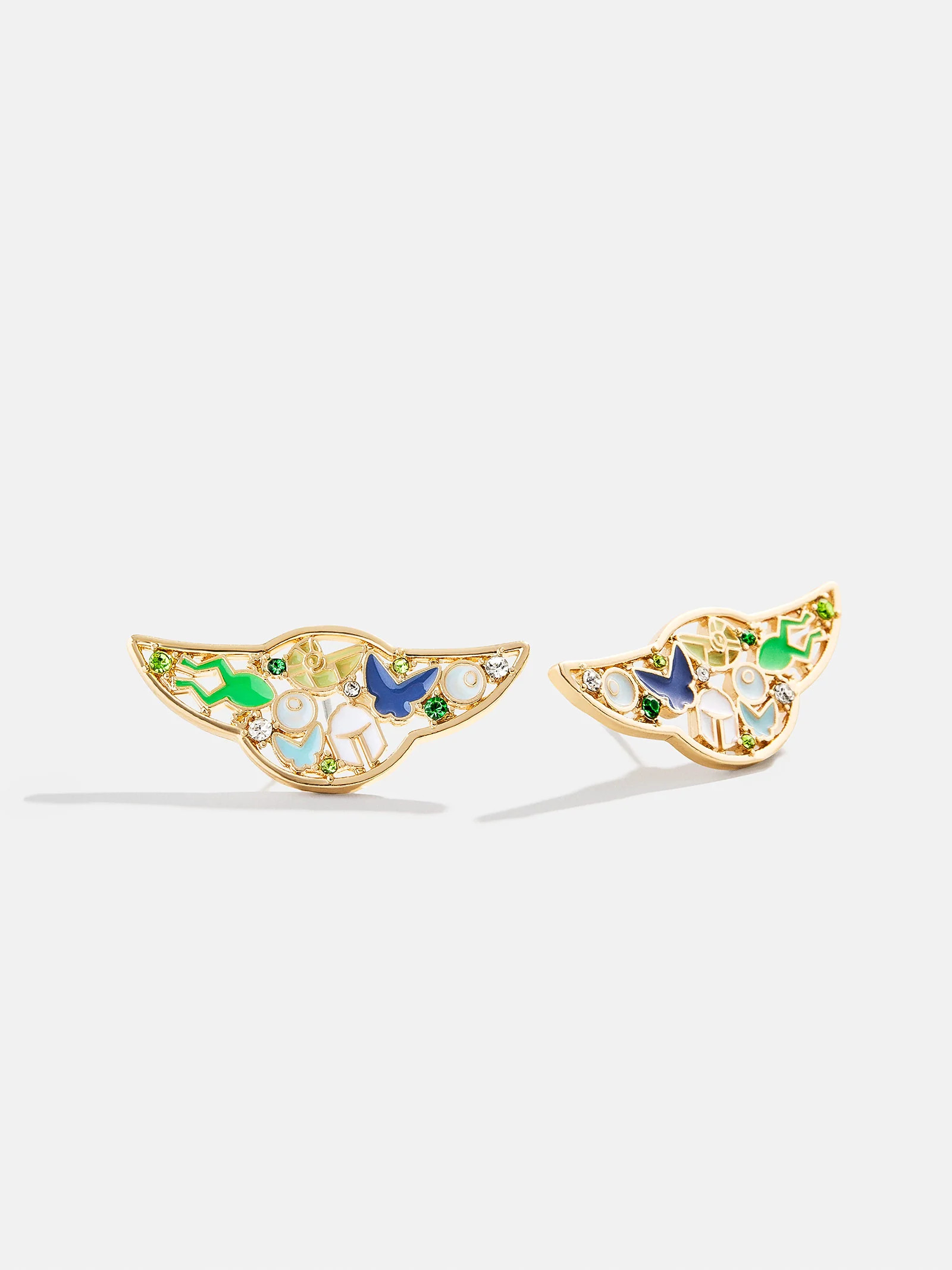 STAR WARS™ GROGU™ Cluster Earrings - Gold/Green | BaubleBar (US)