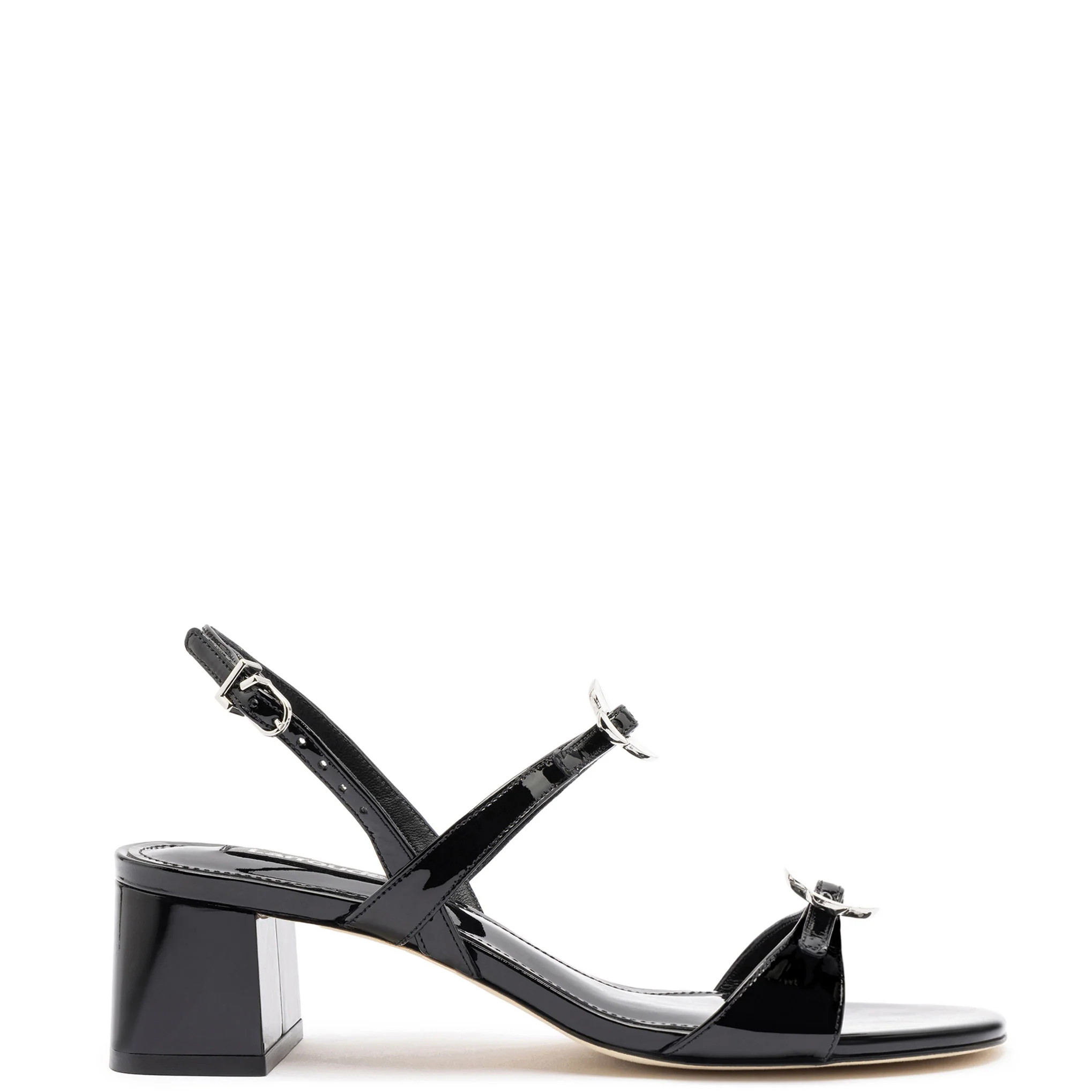 Tinx Block In Black Patent Leather | Larroude