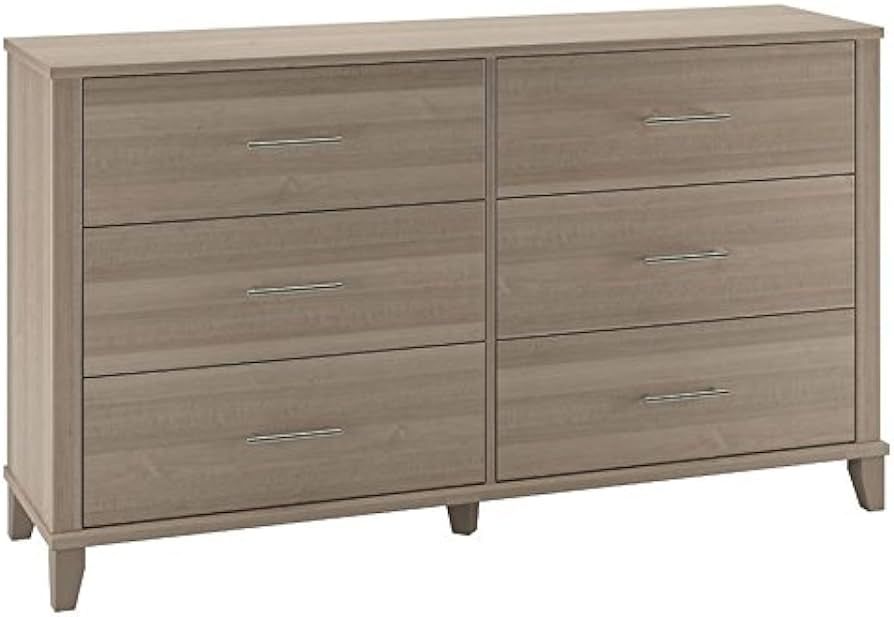 Bush Furniture Somerset Gray 6 Drawer Dresser for Bedroom | Amazon (US)