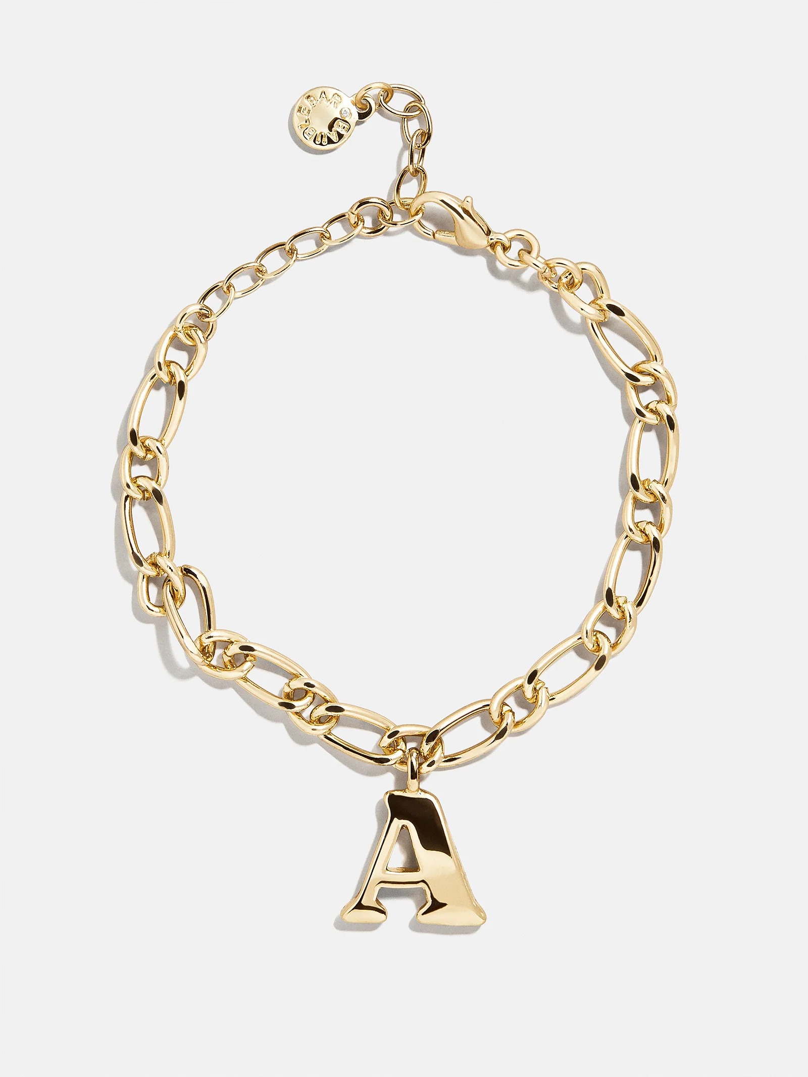 Chunky Charm Initial Bracelet - Gold | BaubleBar