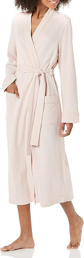 Amazon Essentials Women's Lightweight Waffle Full-Length Bath Robe with Pockets (Available in Plu... | Amazon (US)