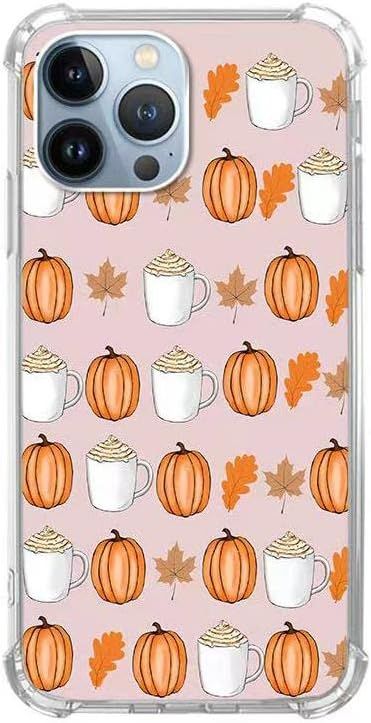 Autumn Pumpkin Coffee Case for iPhone 12 Pro Max,Fall Leaves Cover Fit for iPhone 12 Pro Max for ... | Amazon (US)