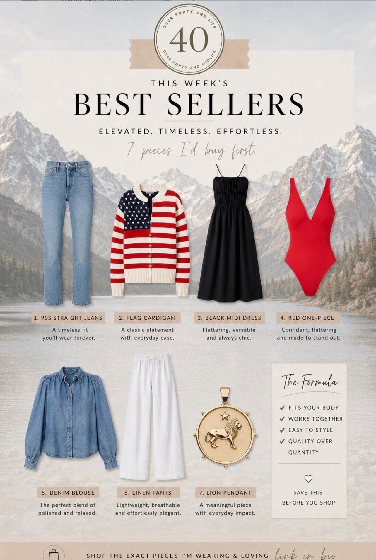 ✨Tap the bell, save and ❤️ for over 40 fashion, midlife style, midsize fashion and luxury looks for less. 

Last week's best sellers

👑 Helping you look good, feel good.-Lindsey Denver   

Check back daily for belly-friendly style, confidence, and Outfit Physics™.

Comment SHOP below to receive a DM with the link to this post on my LTK ⬇ https://liketk.it/6fX57

#LTKOver40 #LTKMidsize #LTKSaleAlert