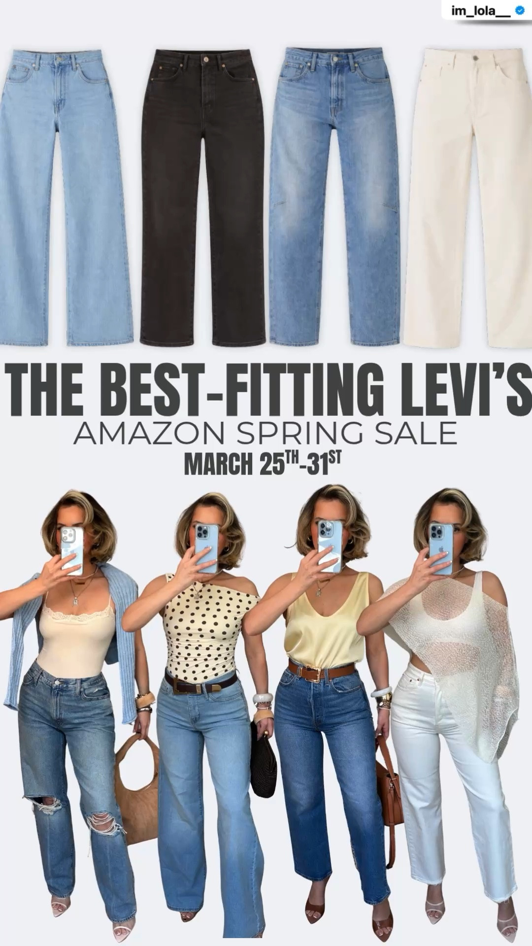 The best-fitting levi’s 🤍
On SALE for Amazon Spring Sale 🙌🏼
These are my go-to jeans!!
March 25th-31st

#LTKSaleAlert #LTKgrwm #LTKootd