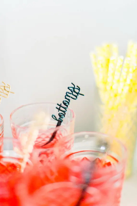Bottoms Up,Champagne,Swizzle Sticks,Cocktail Party,Perfect Weddings,Drink Stirrer,Stir Sticks,Wed... | Etsy (US)