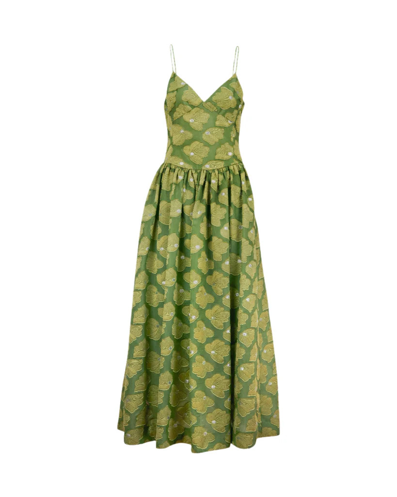 Serena Dress in Avocado | Over The Moon
