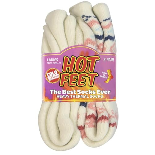 HOT FEET Thermal Socks For Women for Cold Weather – Thick Warm Socks for Women, Winter Hiking S... | Amazon (US)