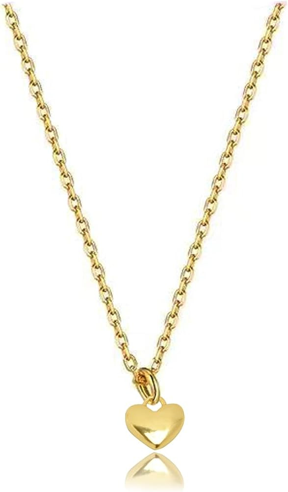 Haixoen Sun Charm Delicate Necklace for Women and Girls      
 Yellow Gold  

 Cubic Zirconia | Amazon (US)