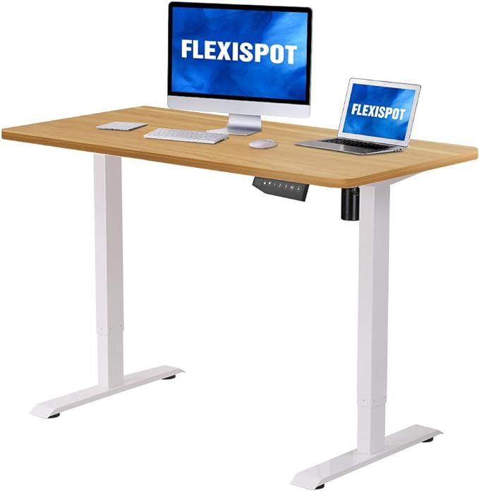 Flexispot Electric Height Adjustable Desk with Desktop 48 x 30 Inches, Whole-Piece Desk Ergonomic... | Amazon (US)