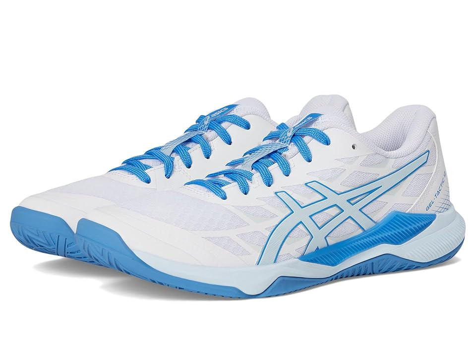 ASICS GEL-Tactic 12 Volleyball Shoe Women's Shoes White/Light Blue : 11.5 B - Medium, Fabric/Manmade | Zappos