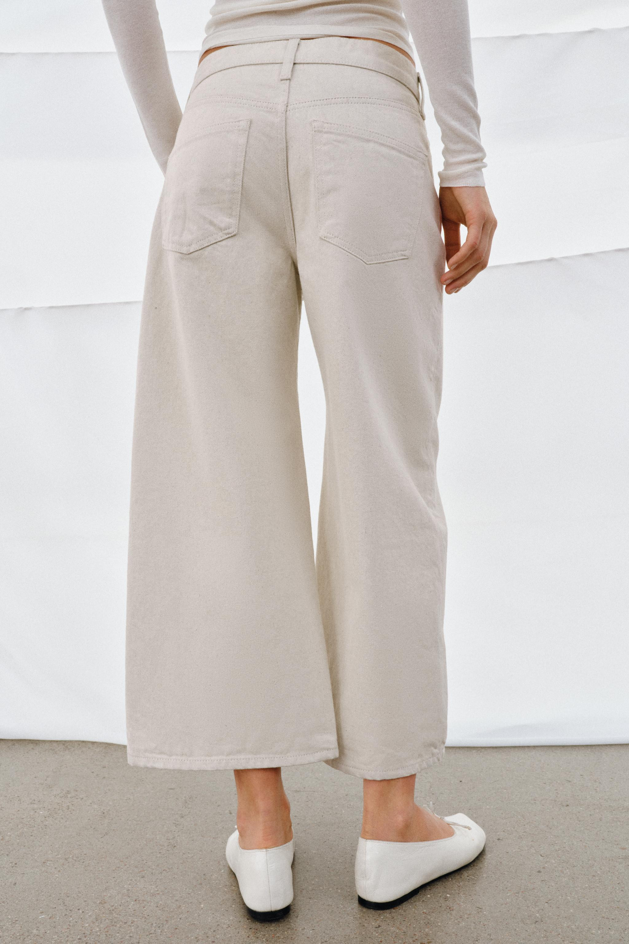 ZW COLLECTION MID-RISE CULOTTE JEANS | Zara US