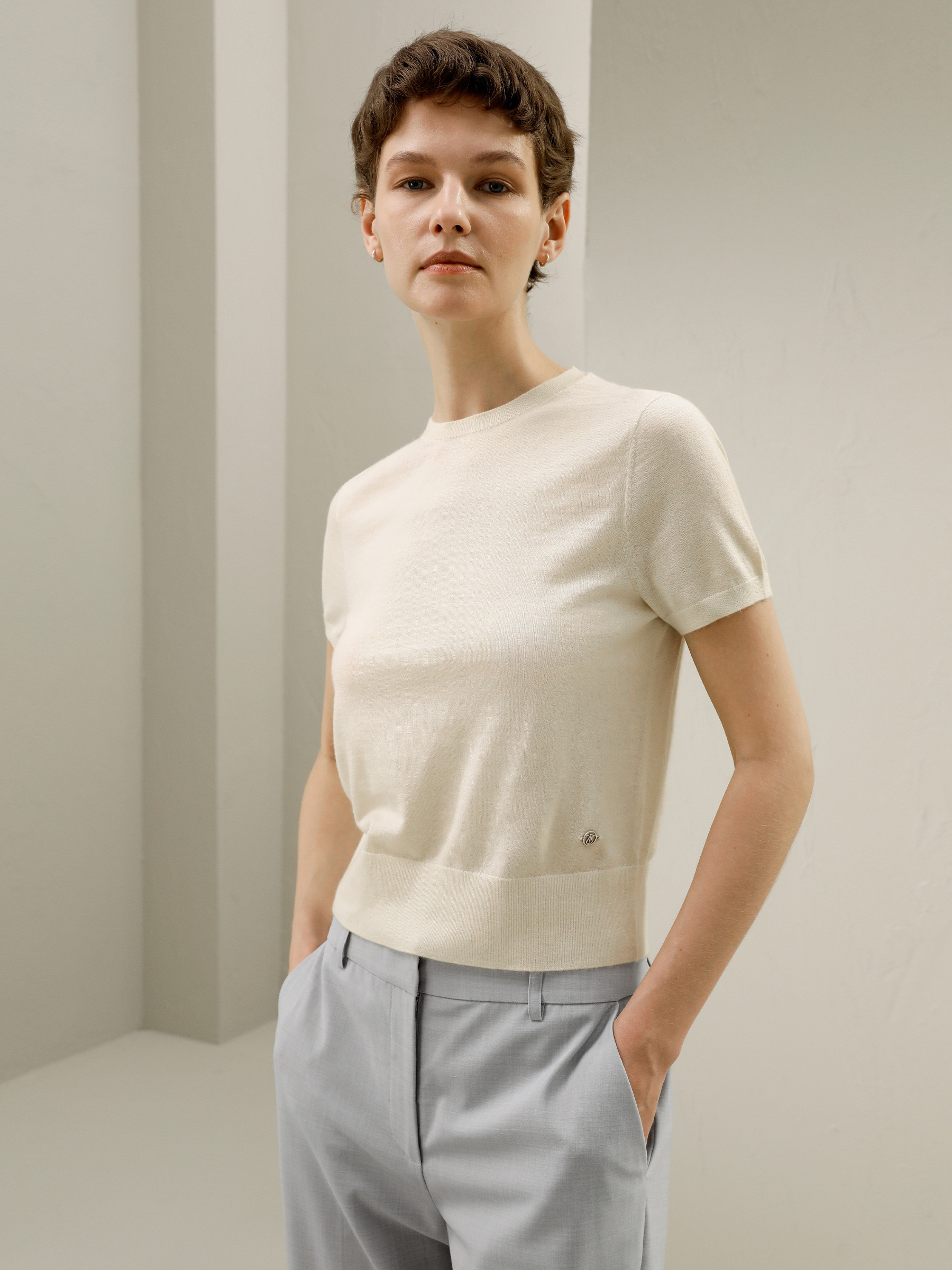Cashmere Round Neck Sweater | LilySilk