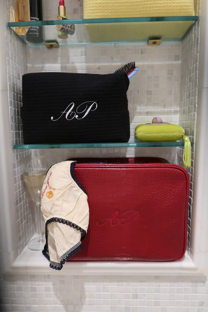 Classic Monogram Croc Pouch | Abbode