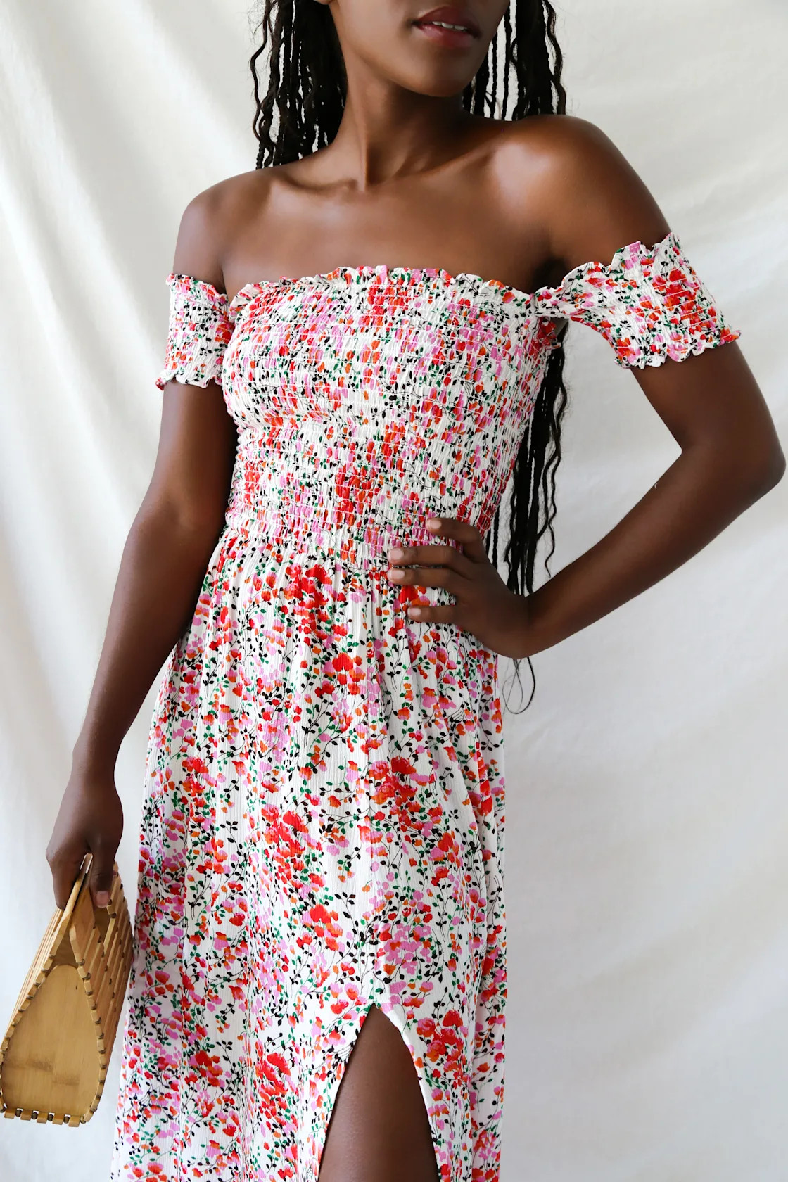 View from the Meadow Cream Floral Print Off-the-Shoulder Dress | Lulus (US)