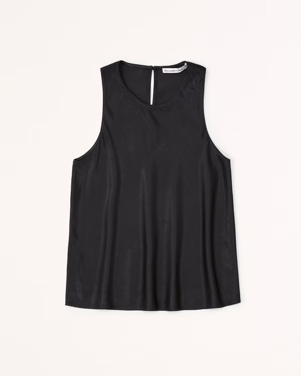 Elevated Satin High-Neck Set Top | Abercrombie & Fitch (US)