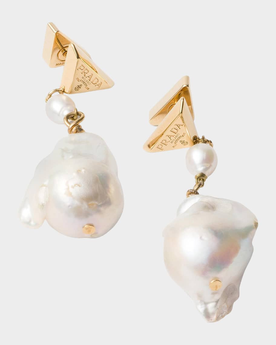 Metal Earrings With Pearls | Neiman Marcus