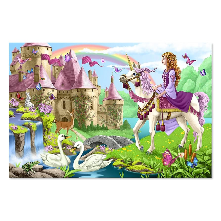 Melissa & Doug Fairy Tale Castle Jumbo Jigsaw Floor Puzzle (48 pcs, 2 x 3 feet) - FSC Certified | Amazon (US)
