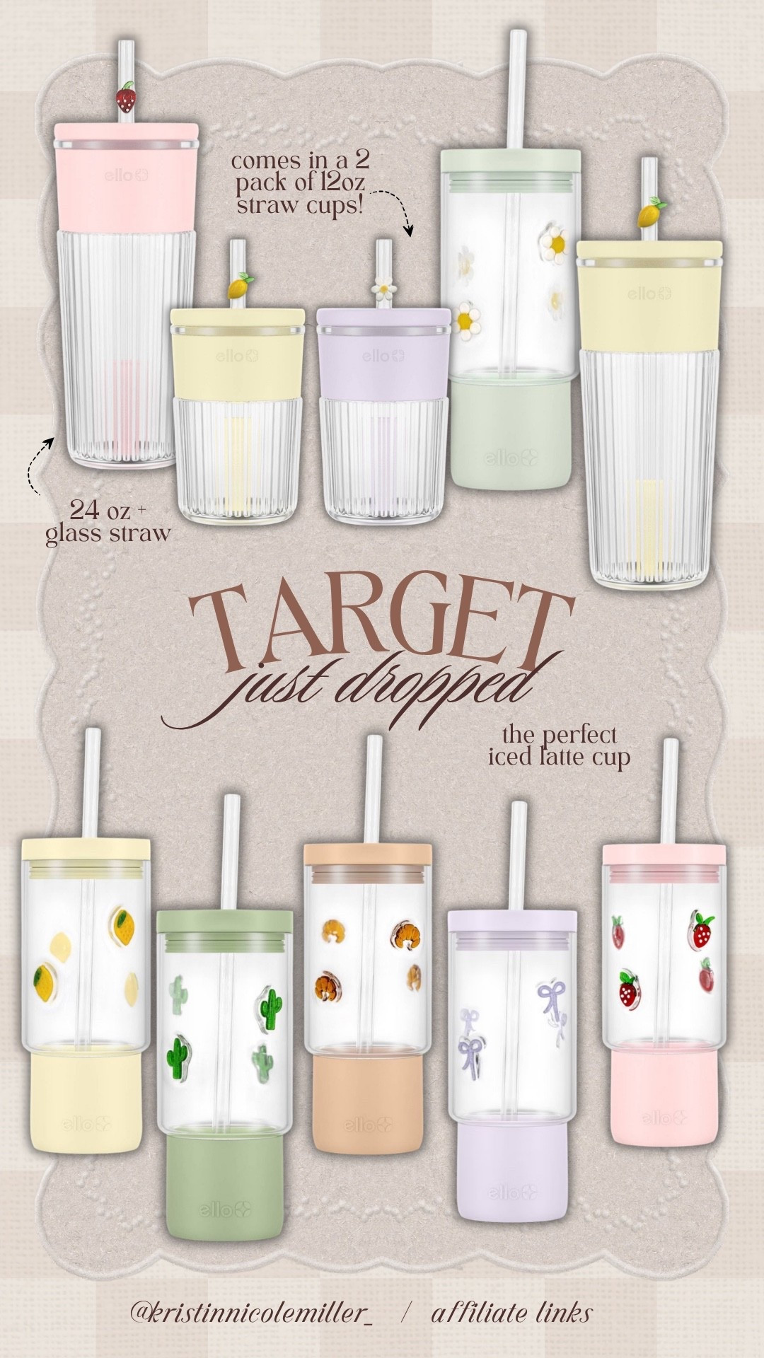 Just dropped at Target— got the cutest icon strawberry glasses! 

Seasonal spring mom favorites coffee latte icon cups look for less affordable 

#LTKSeasonal #LTKmomlife #LTKHome