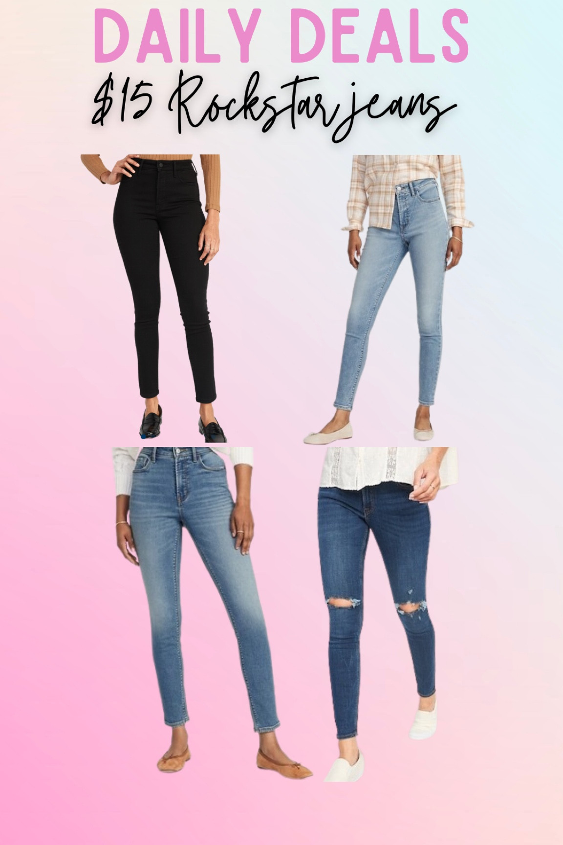 Old Navy Rockstar Jeans $15 Today Only

#LTKstyletip #LTKunder50 #LTKsalealert