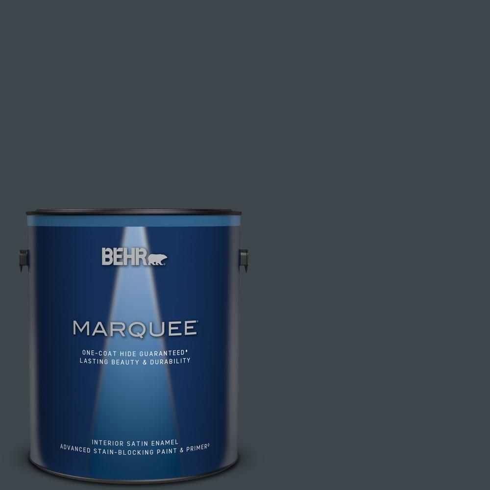 BEHR MARQUEE 1 gal. #PPU25-23 Winter Way Satin Enamel Interior Paint and Primer in One-745301 - T... | The Home Depot