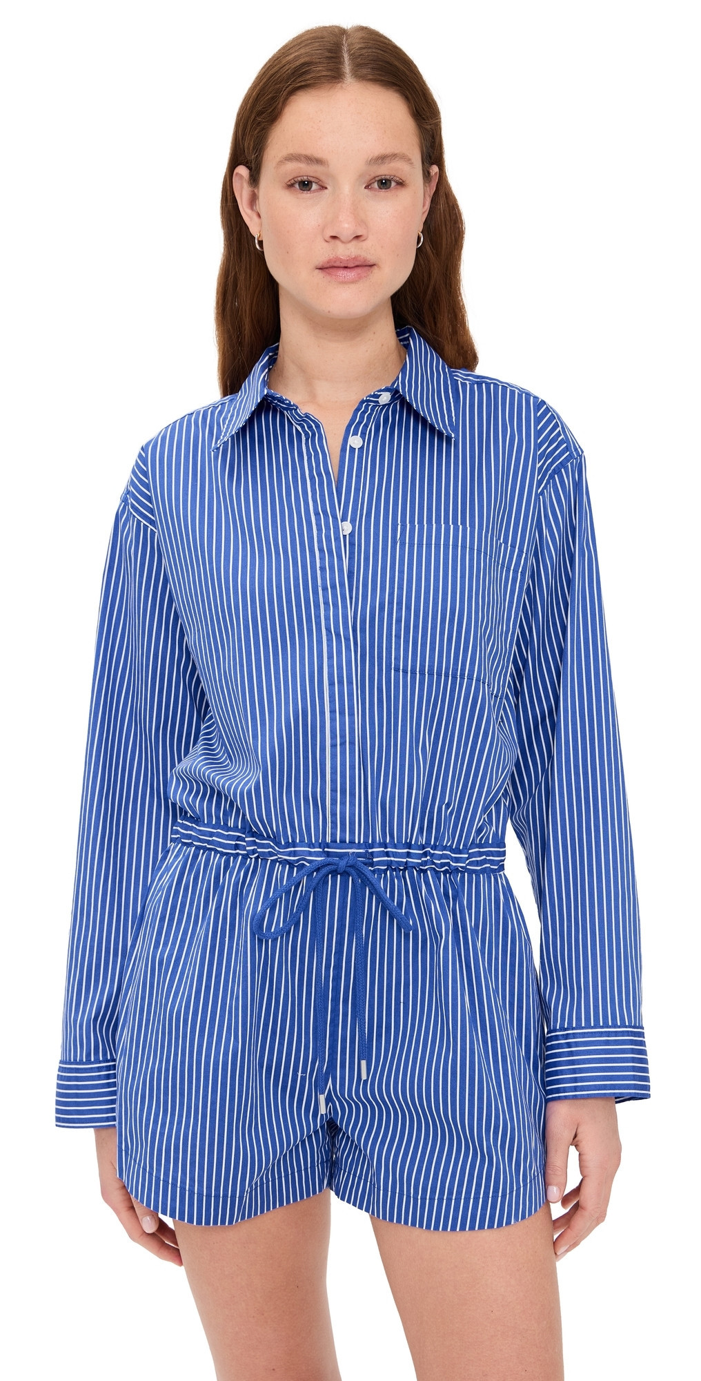 Pistola Denim Amelie Romper Ultramarine Stripe L | Shopbop