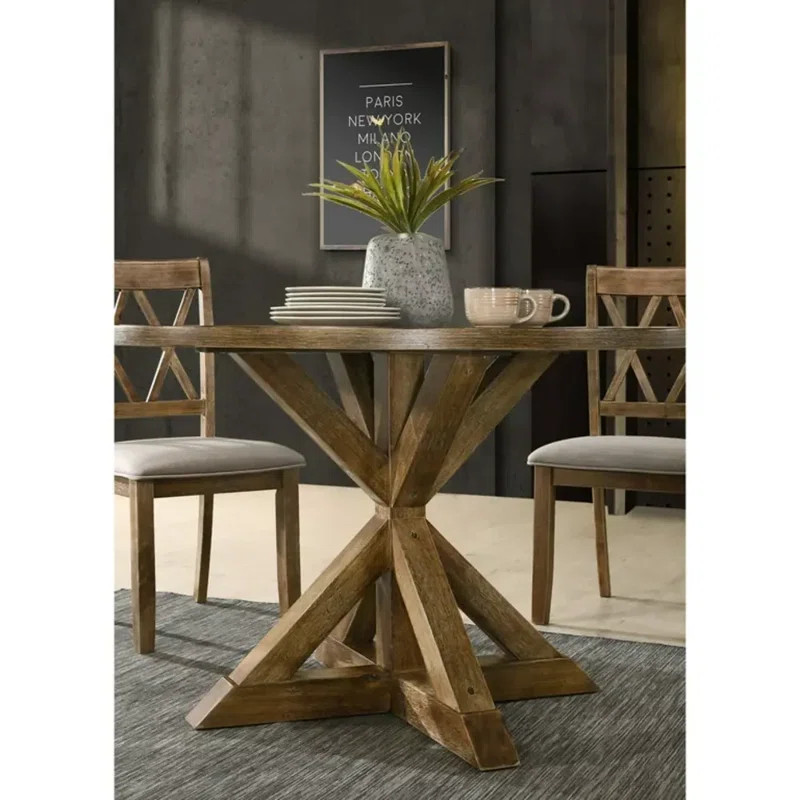 Laurel Foundry Modern Farmhouse Ebbert Round Solid Wood Base Dining Table & Reviews | Wayfair | Wayfair North America