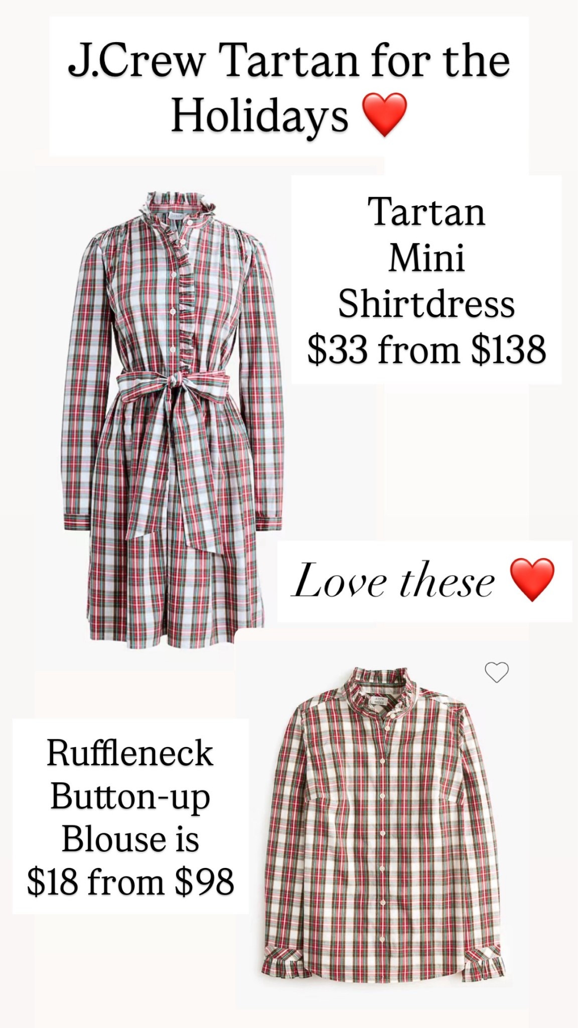 J.Crew holiday outfit ideas. Love the tartan for the holidays. 

#LTKHoliday #LTKSaleAlert
