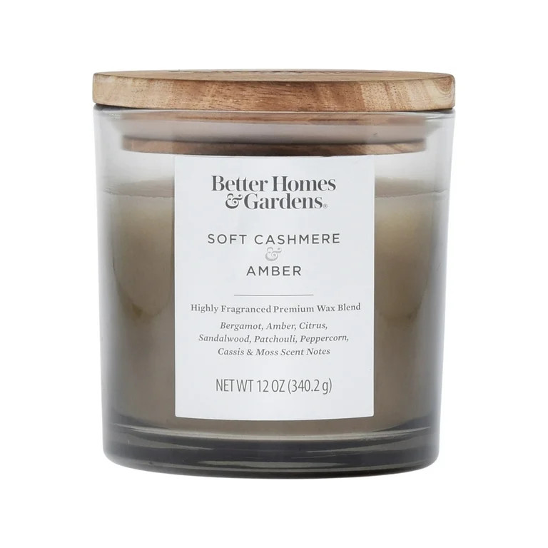 Better Homes & Gardens Soft Cashmere & Amber Scented 2-Wick Jar Candle 12oz Ombre | Walmart (US)