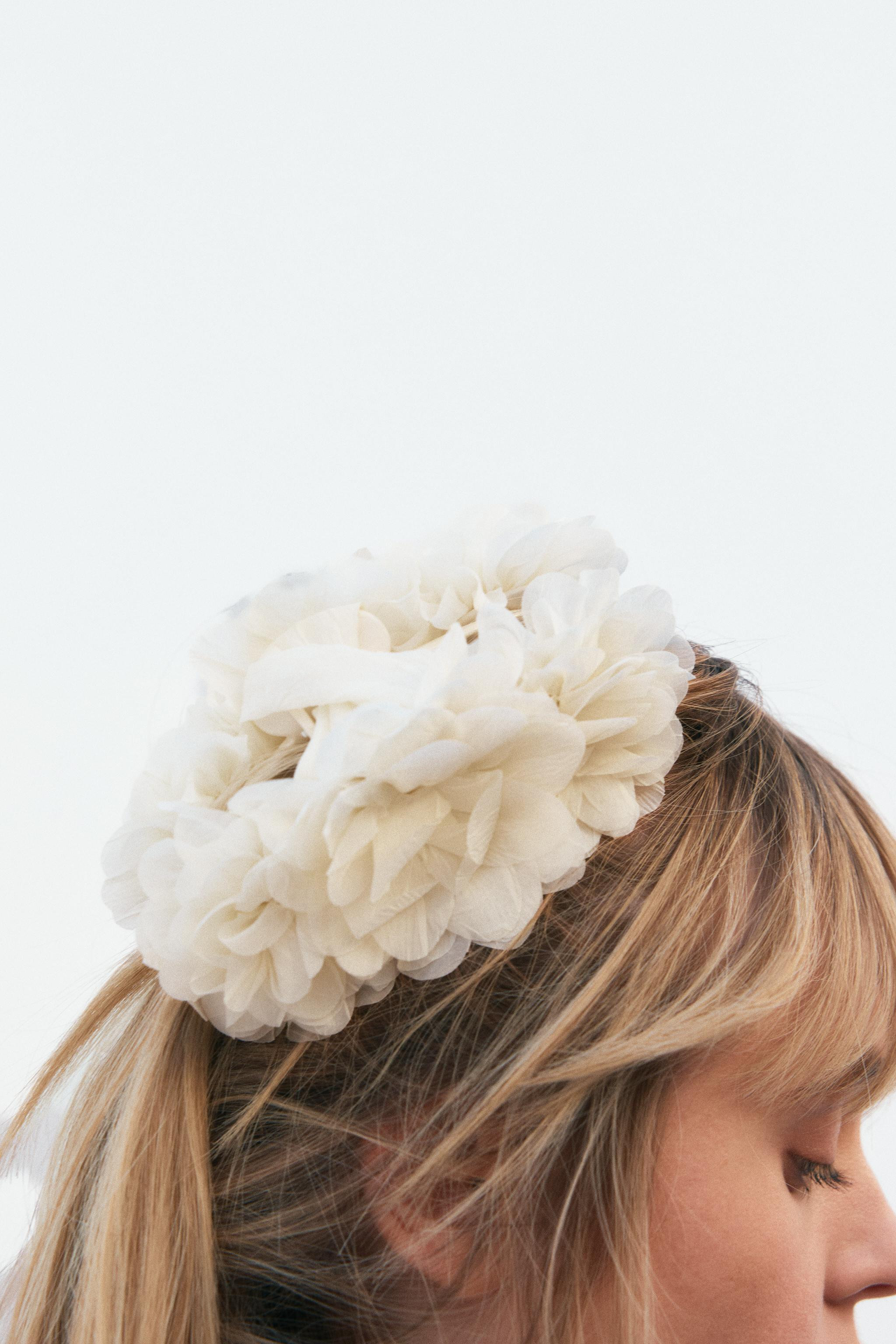 ORGANZA FLOWER HAIR CLIP | Zara US